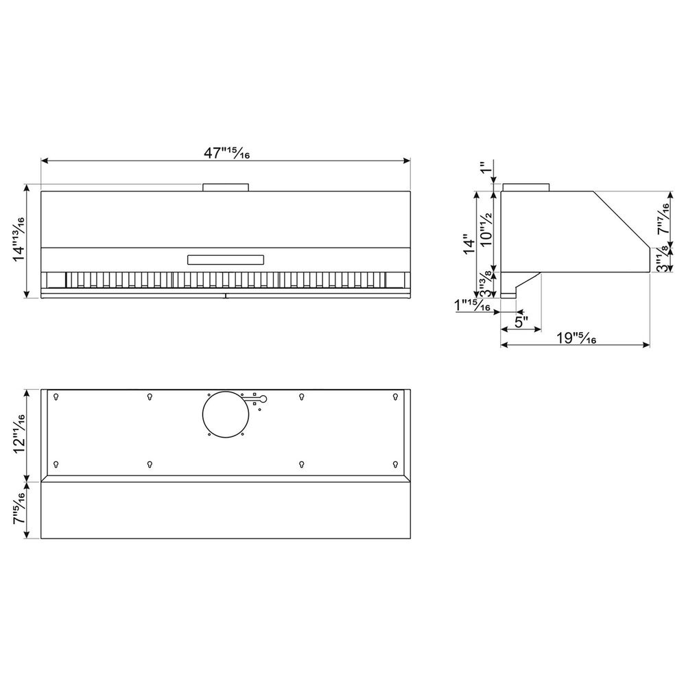 SMEG 48" Under Cabinet Hood in Stainless Steel, , large