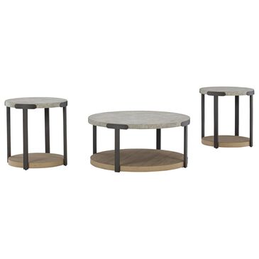 Ashley Darthurst 3-Piece Occasional Table Set in Light Brown and Bronze, , large