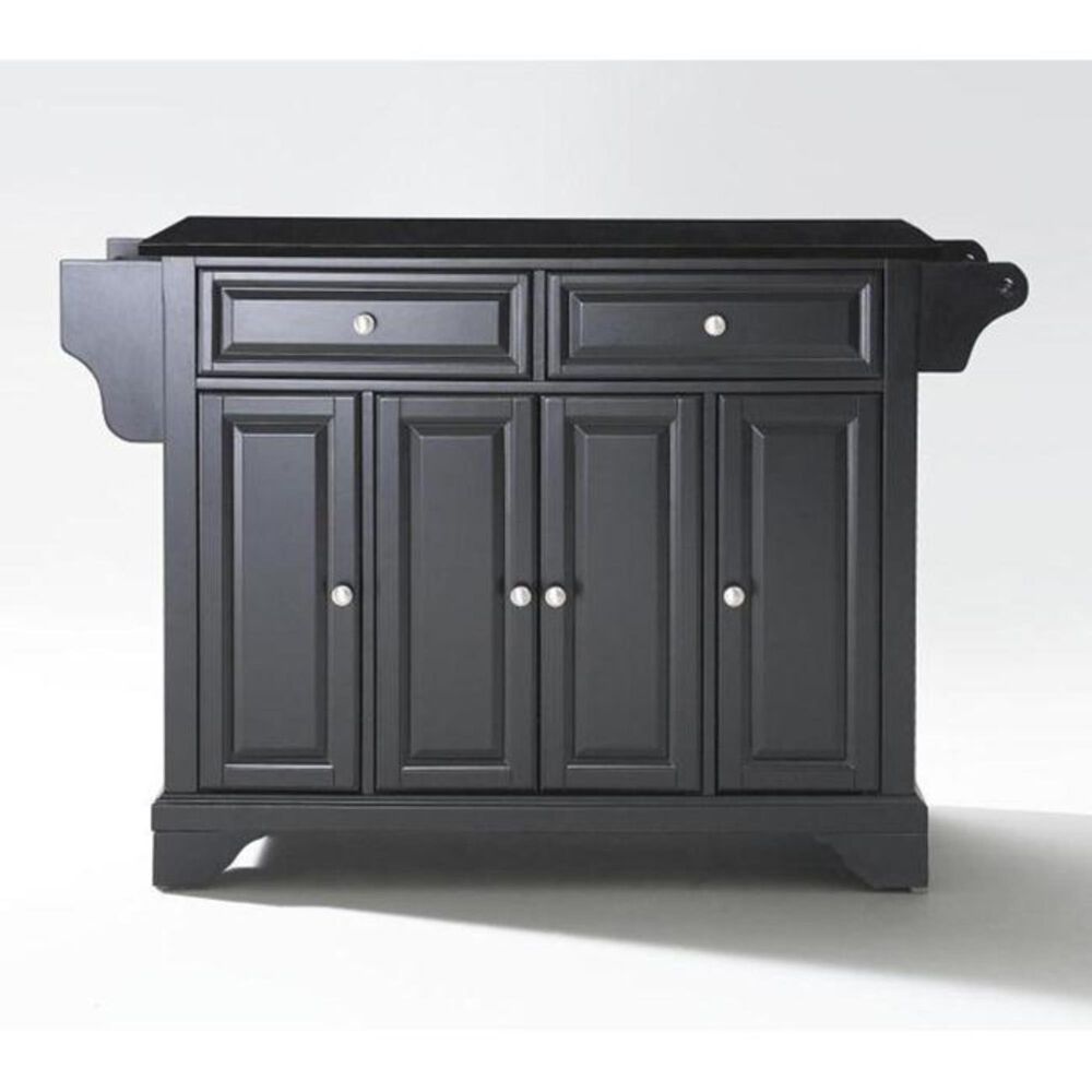 Crosley Furniture LaFayette Solid Black Granite Top Kitchen Island in