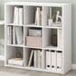 HOMLUX 9-Cube Reversible Open Back Bookshelf in White, , large