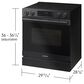 Samsung Bespoke 6.3 Cu. Ft. Smart Slide-In Electric Range with True Convection in Matte Black Steel, , large