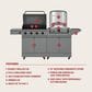 Tytus 4-Burner Gas grill w/ Pizza Oven in Gunmetal Gray, , large