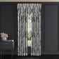 J. Queen New York Messina 40" x 21" Window Ascot Valance in Black, Grey and Silver, , large