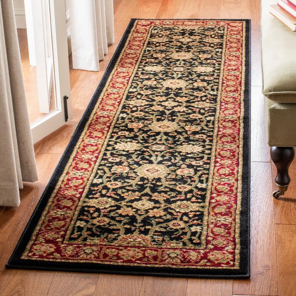 Safavieh Lyndhurst  2&#39;3&quot; x 8&#39; Black and Red Runner, , large