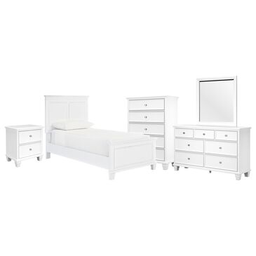 Signature Design by Ashley Fortman 5-Piece Twin Bedroom Set in White, , large