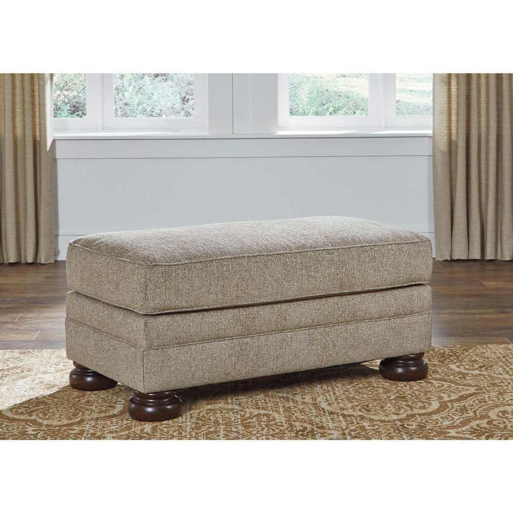 Ashley Kananwood Ottoman in Oatmeal, , large