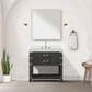 Lexora Home Norwalk 36" Single Bathroom Vanity in Black Oak with White Quartz Top and Rectangular Sink, , large