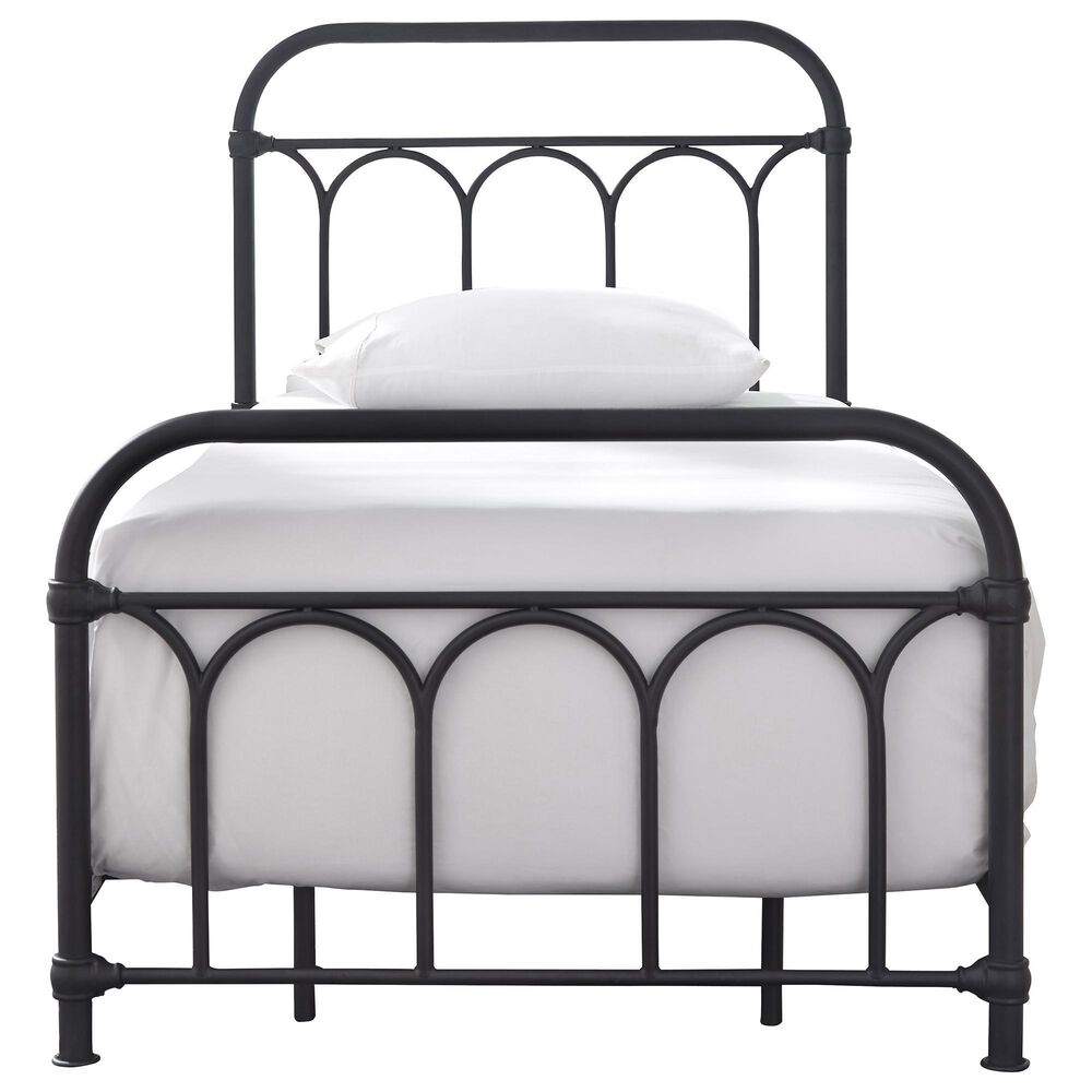 Ashley Nashburg Twin Metal Headboard/Footboard/Rails in Black, , large