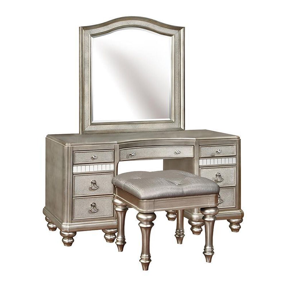 Pacific Landing Bling Game 3-Piece Vanity Set in Metallic Platinum, , large