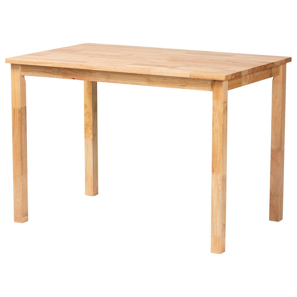 Baxton Studio Eveline Dining Table in Natural Brown - Table Only, , large