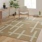 L&R Resources Geoblend Geometric 7"9" x 9"9" Natural and Ivory Area Rug, , large