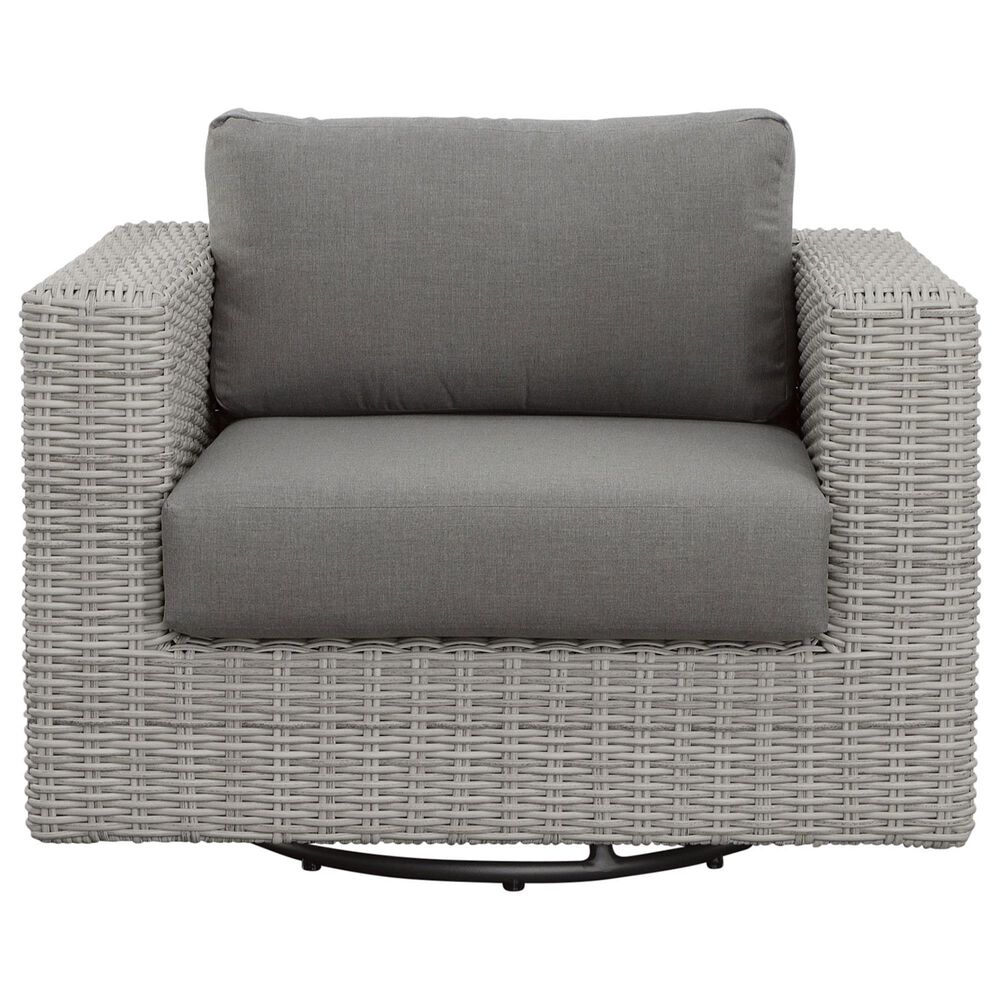 Steve Silver Co. Blakley Patio Swivel Chair in Dark Gray, , large