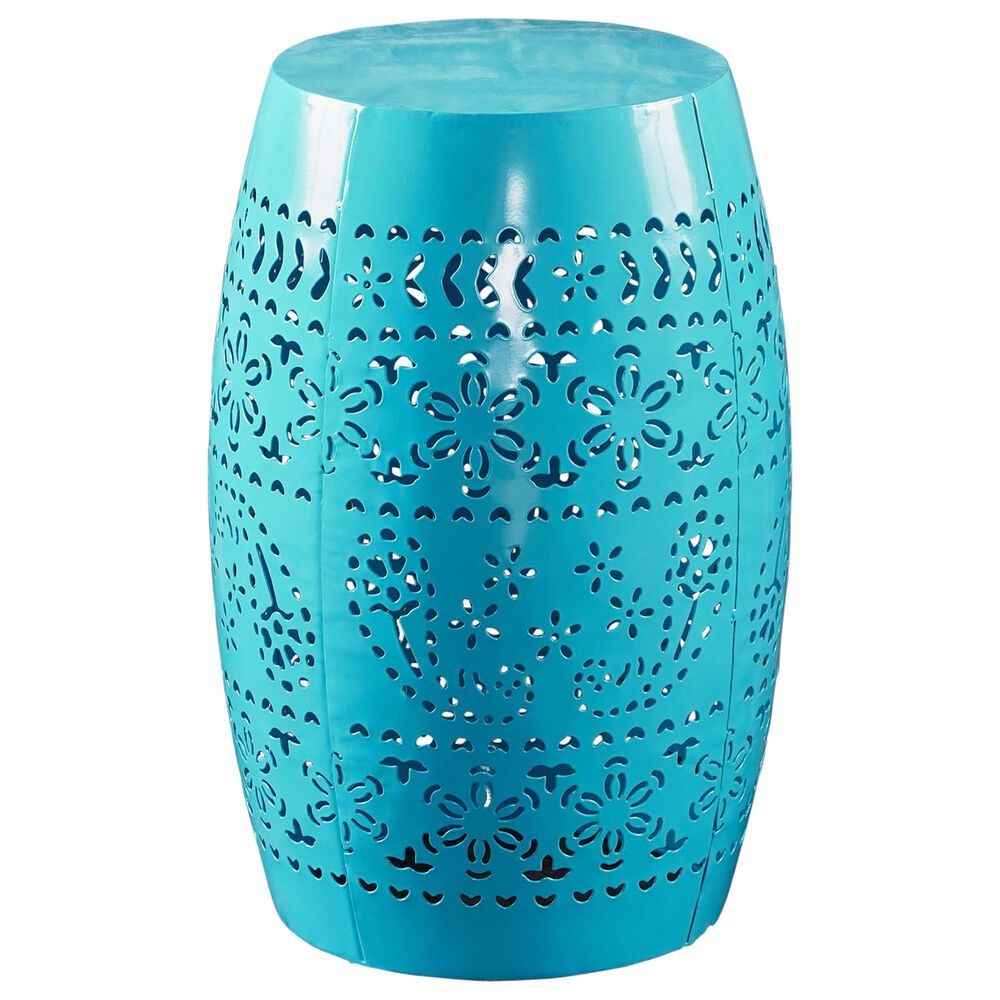 Noble House Apollos Patio Side Table in Blue - Table Only, , large