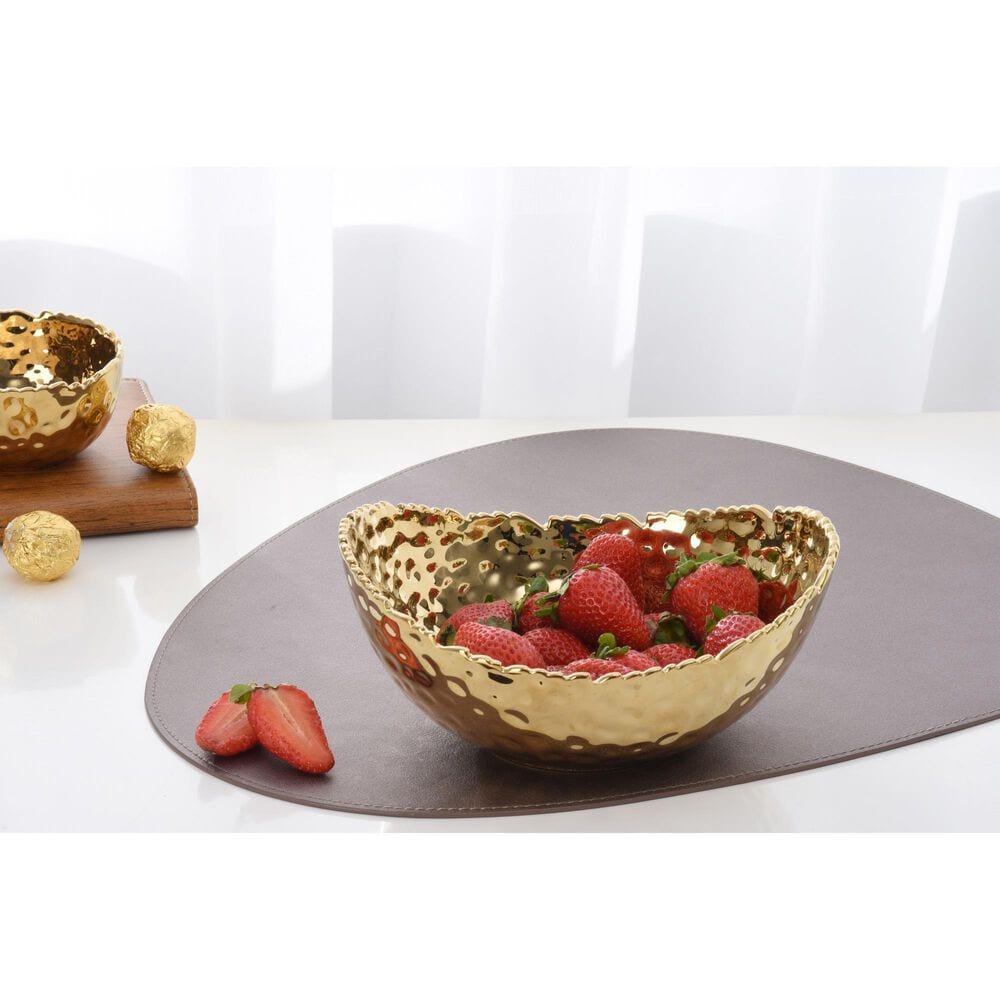 Pampa Bay 7.5&quot; Medium Oval Bowl in Gold, , large