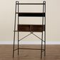 Baxton Studio Palmira Desk with Shelves in Walnut Brown and Black, , large