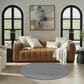 Nourison Courtyard Ivory and Blue 5" Round Indoor/Outdoor Area Rug, , large