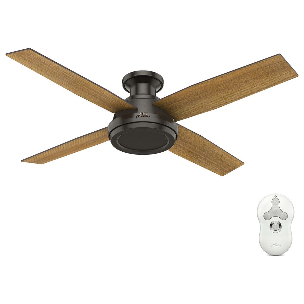 Hunter Dempsey Low Profile 52" Ceiling Fan in Noble Bronze, , large