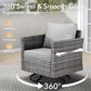 HOMLUX 6-Piece Patio Conversation Set in Dark Gray, , large
