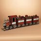 The Gerson Company Metal Holiday Train on Track in Dark Red, , large