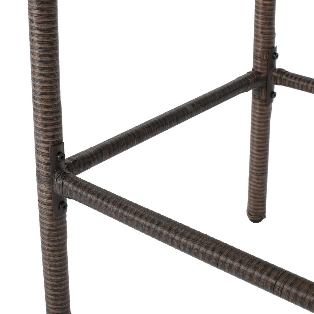 Hearth and Haven Littleton Outdoor Bar Stool in Brown and Mocha &#40;Set of 2&#41;, , large