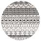 Safavieh Tulum  6"7" Round Ivory and Black Area Rug, , large