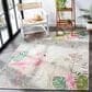 Safavieh Barbados Tropical Flamingo 8" x 10"5" Grey and Pink Indoor/Outdoor Area Rug, , large