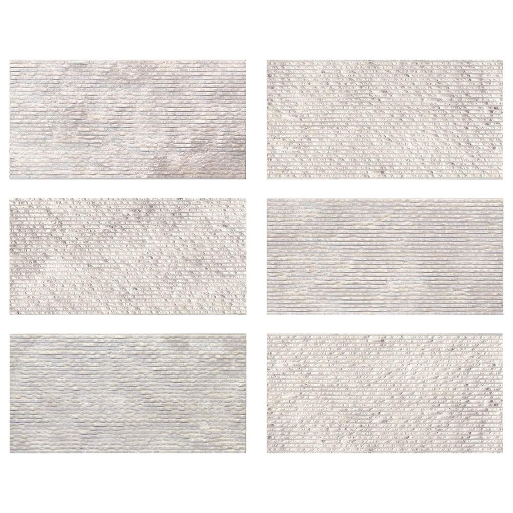 Soho Studio Carvina Carved Comb Wooden Beige 12" x 24" Stone Tile, , large