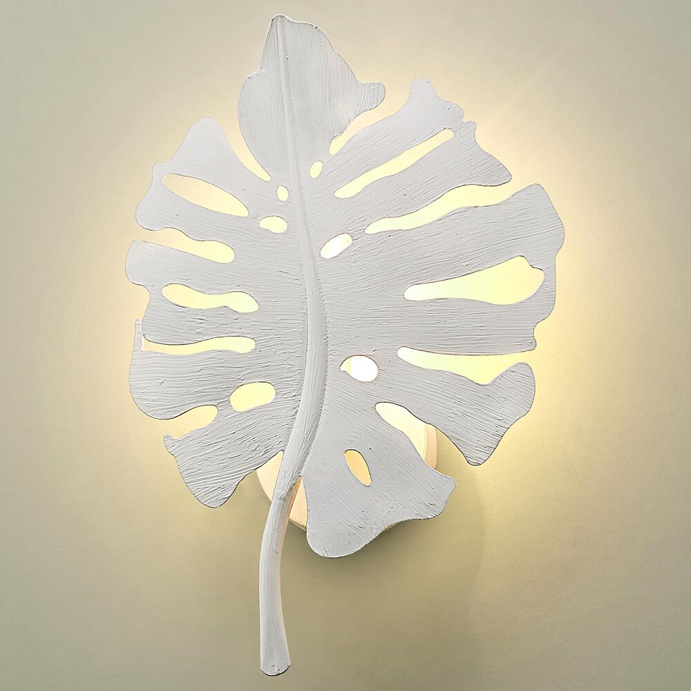 Golden Lighting Aruba 1-Light Wall Sconce in Textured White, , large