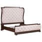 Belle Furnishings Provence Park 3-Piece Queen Upholstered Shelter Bedroom Set with Two Nightstands in Chateau Brown, , large