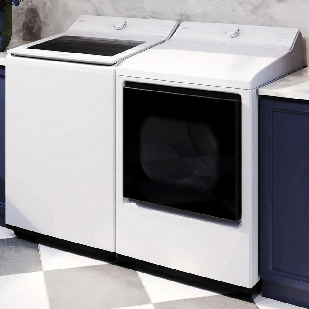 LG 5 Cu. Ft. Smart Top Load Washer and 7.3 Cu. Ft. Electric Dryer Laundry Pair in Alpine White, , large