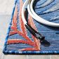 Safavieh Cabana CBN458M 4" x 6" Blue and Rust Indoor/Outdoor Area Performance Rug, , large