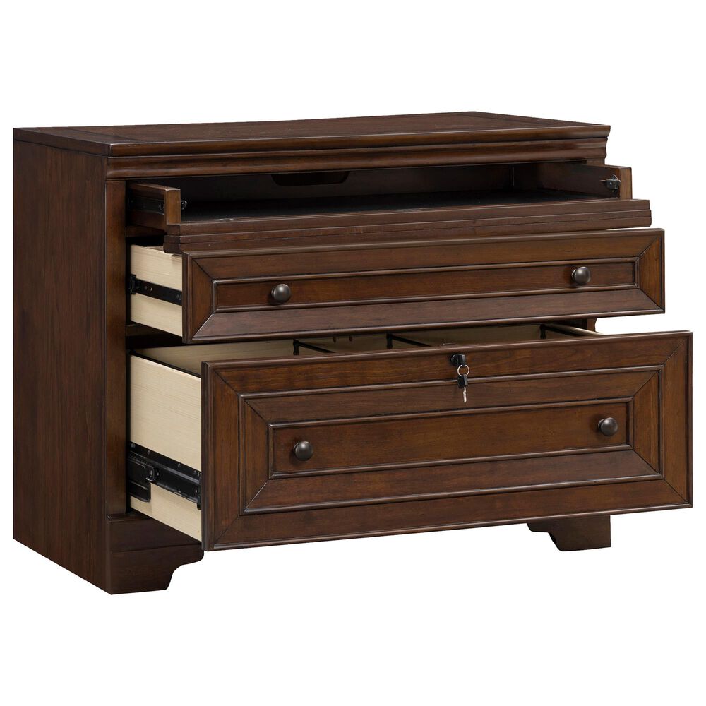 Riva Ridge Arlington Workstation Combo File in Classic Brown, , large