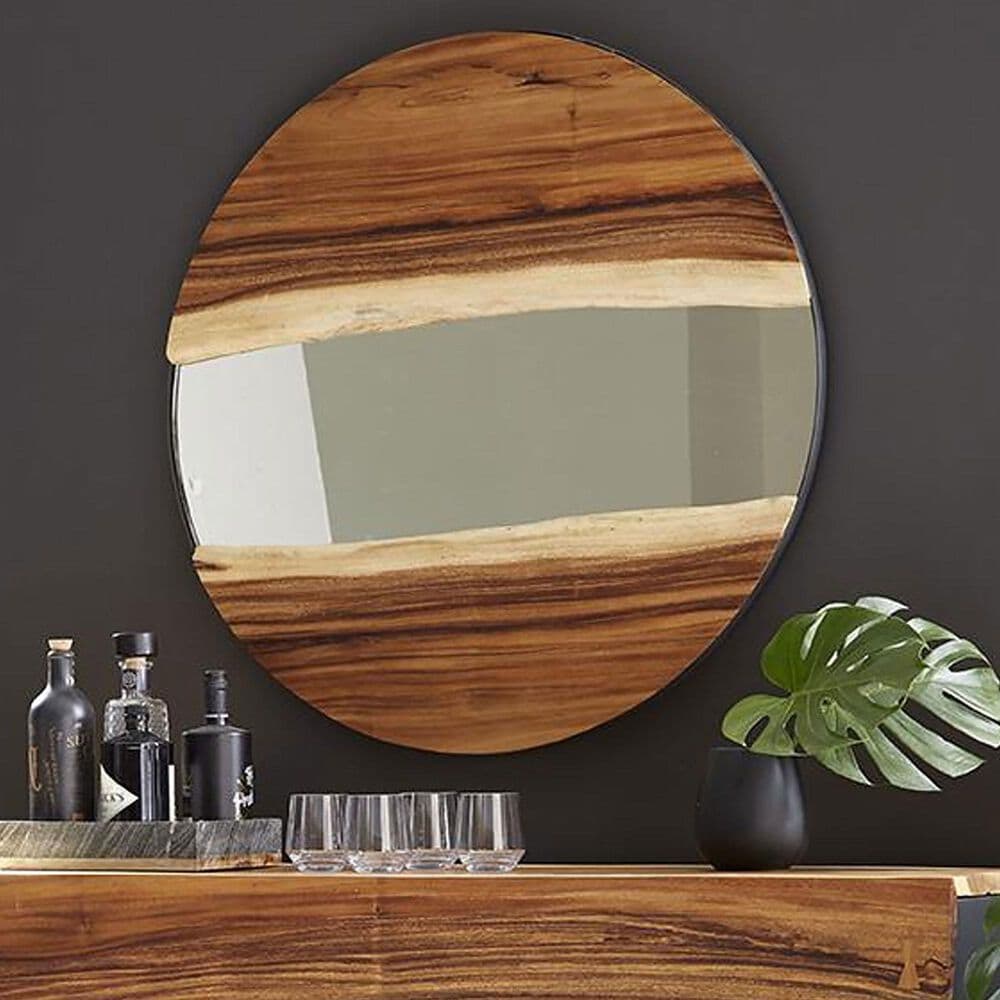 Phillips Collection River Round Wall Mirror in Natural, , large