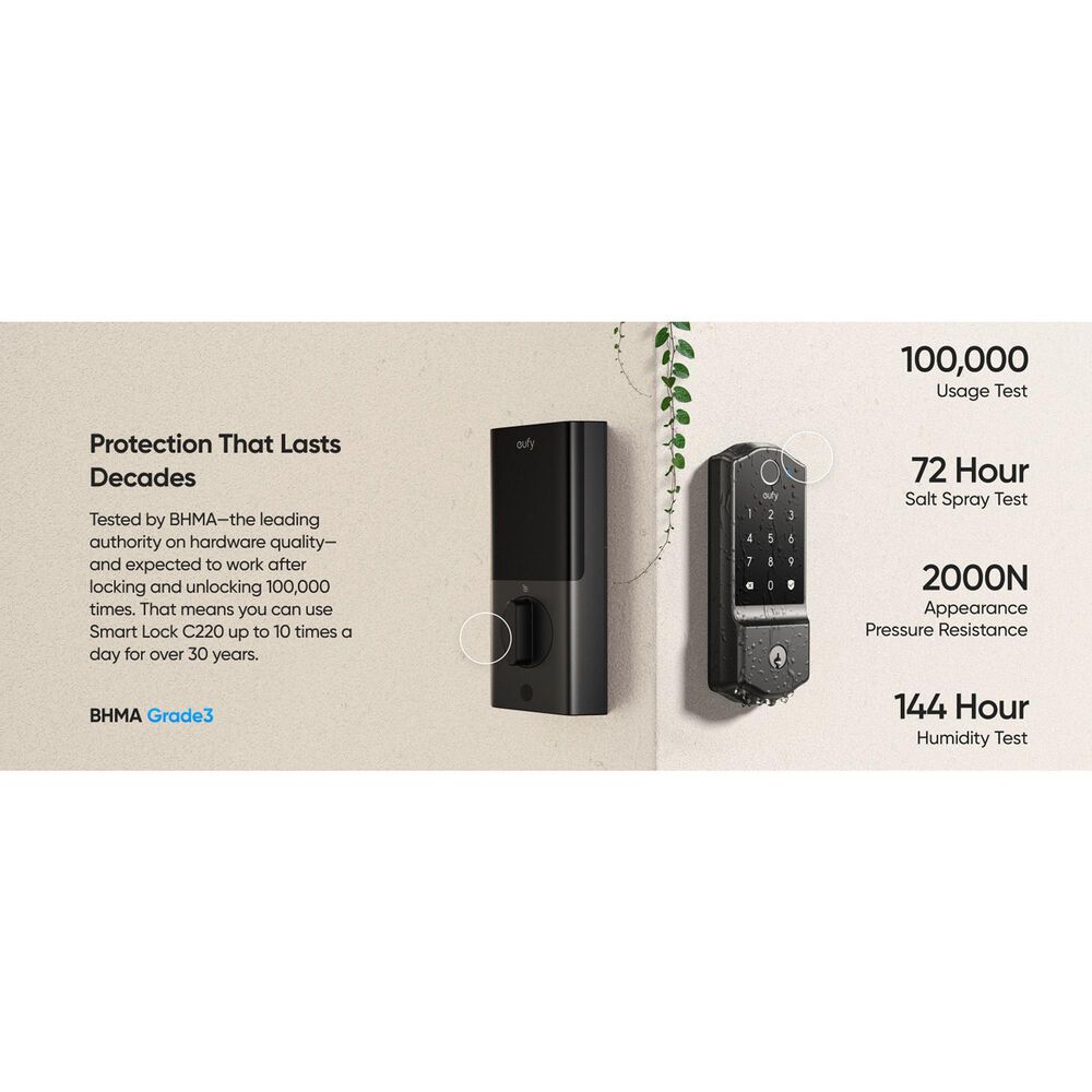 eufy Smart Lock C220 with Fingerprint ID in Black, , large