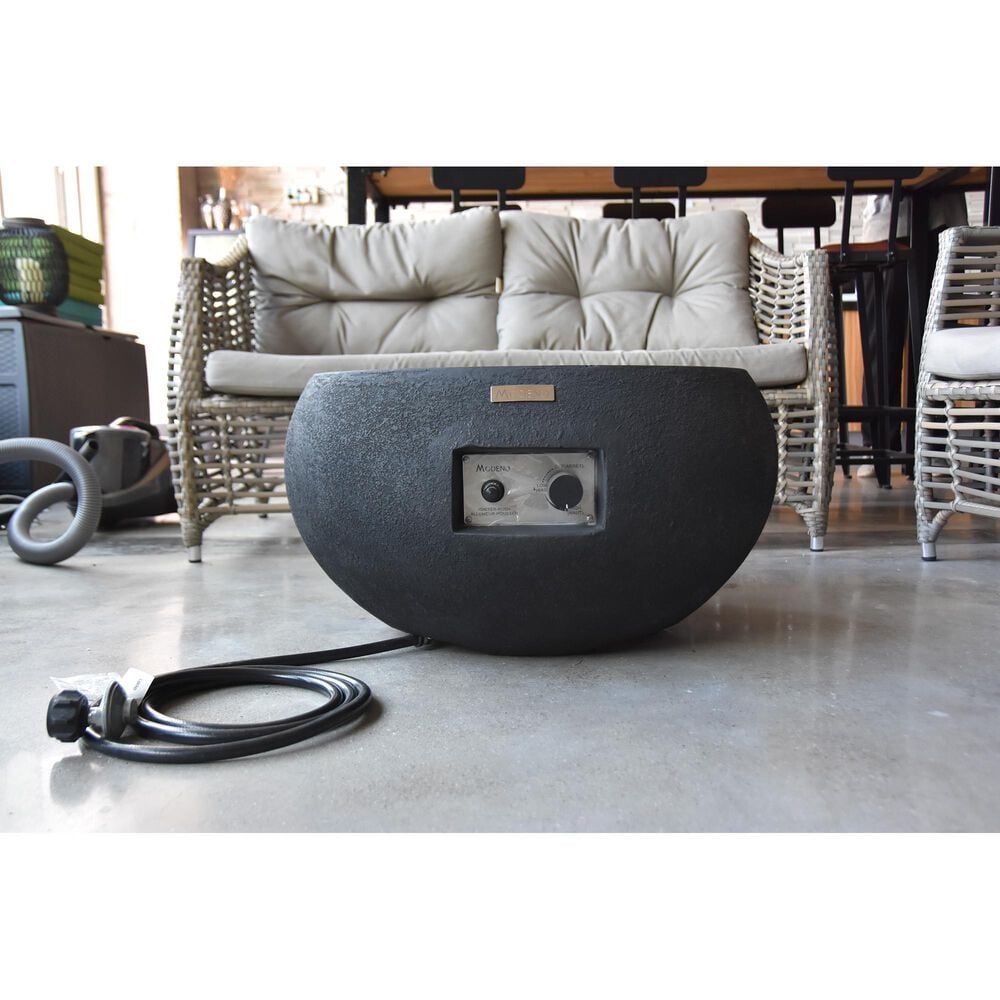 Elementi Fire York Round Liquid Propane Fire Table in Black, , large