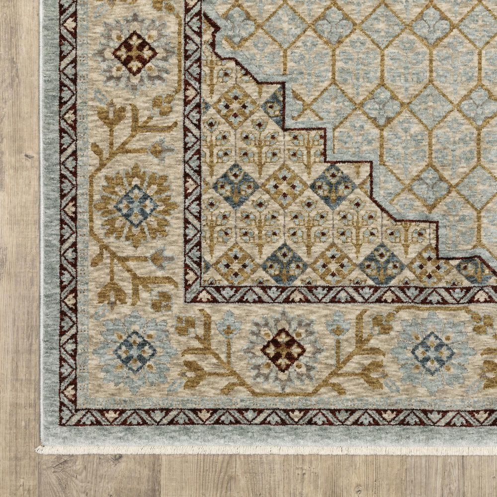 Oriental Weavers Capella Blue and Gold 6&#39;7&quot; x 9&#39;6&quot; Area Rug, , large