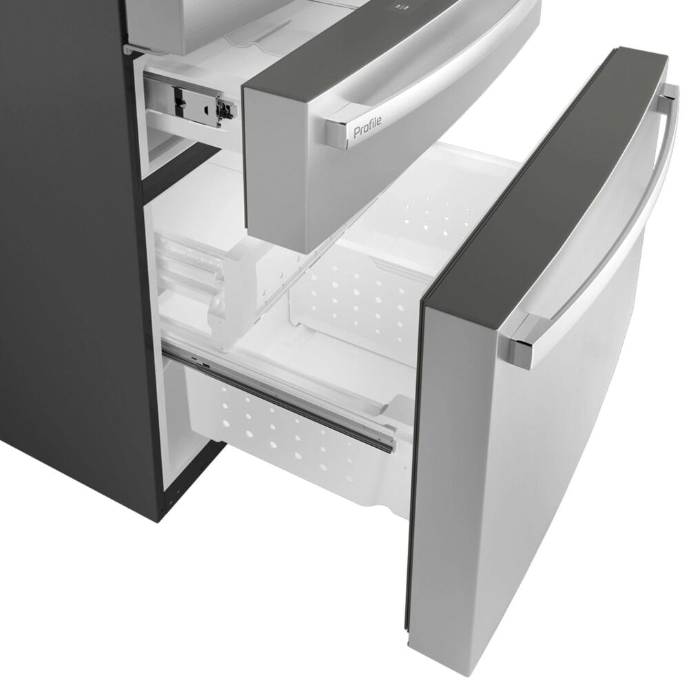 GE Profile 27.9 Cu. Ft. Smart 4-Door French-Door Refrigerator with Kitchen Assistant in Fingerprint Resistant Stainless Steel, , large
