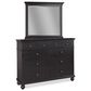 Riva Ridge Oxford 8 Drawer Chesser and Mirror in Black, , large