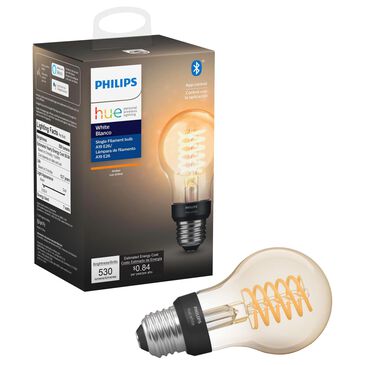 Philips Hue Filament A19 LED Smart Bulb in White, , large
