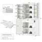 HOMLUX HOMLUX 72" Tall Farmhouse Kitchen Pantry Cabinet with 8 Door Shelves, Curved Design Storage Cabinet with 3 Adjustable Shelves, Hidden Drawer, Versatile Cupboard for Kitchen, Dining & Bathroom, White, , large