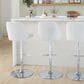 LumiSource Diana Adjustable Barstool with White Faux Leather Upholstery in Chrome (Set of 2), , large