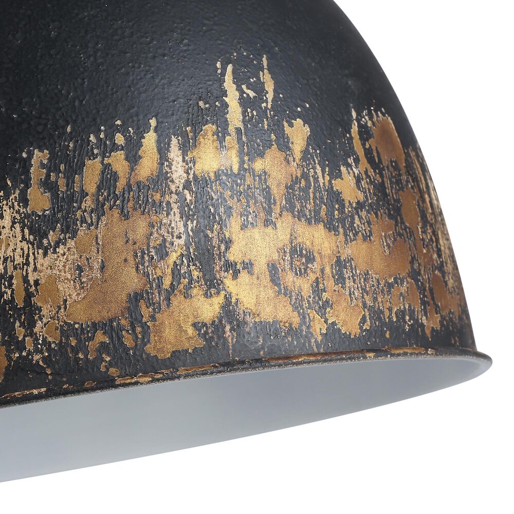 Golden Lighting Alison 5-Light Pendant with Weathered Black Shade in Vintage Gold, , large