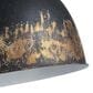 Golden Lighting Alison 5-Light Pendant with Weathered Black Shade in Vintage Gold, , large