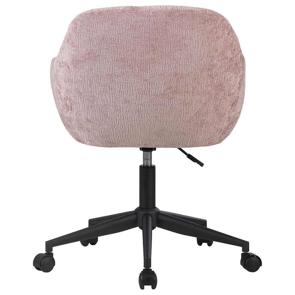 Impressions Vanity Emily Swivel Vanity Chair with Pink Cushion in Black, , large