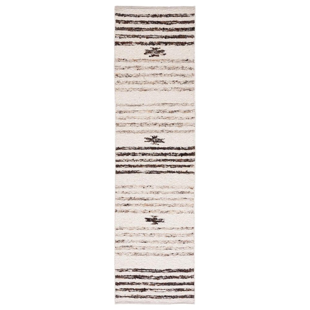 Safavieh Natura NAT325Z 2"3" x 8" Black and Ivory Runner, , large