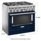 KitchenAid 36" Professional Dual Fuel Range in Ink Blue, , large