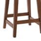 Valor Living Roscoe 26" Backless Counter Stool with Taupe Upholstery in Cherry, , large