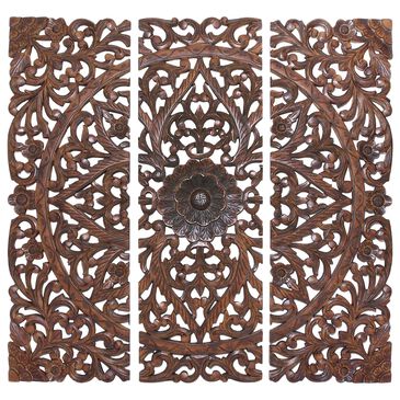 Maple and Jade 72" x 24" Traditional Wall Decor in Brown (Set of 3), , large