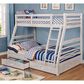 Furniture of America Mccullough Twin over Full Bunk Bed in Brushed White, , large
