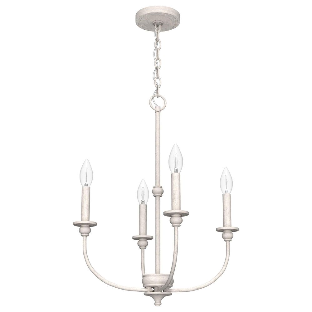 Hunter Southcrest 18" 4-Light Chandelier in Distressed White, , large